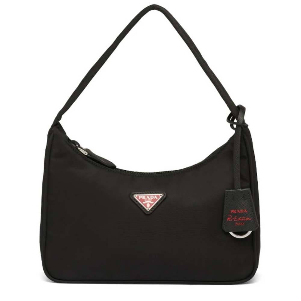 PRADA 2000 Re-Edition Nylon Mini Red & Black Authentic Handbag Y2K